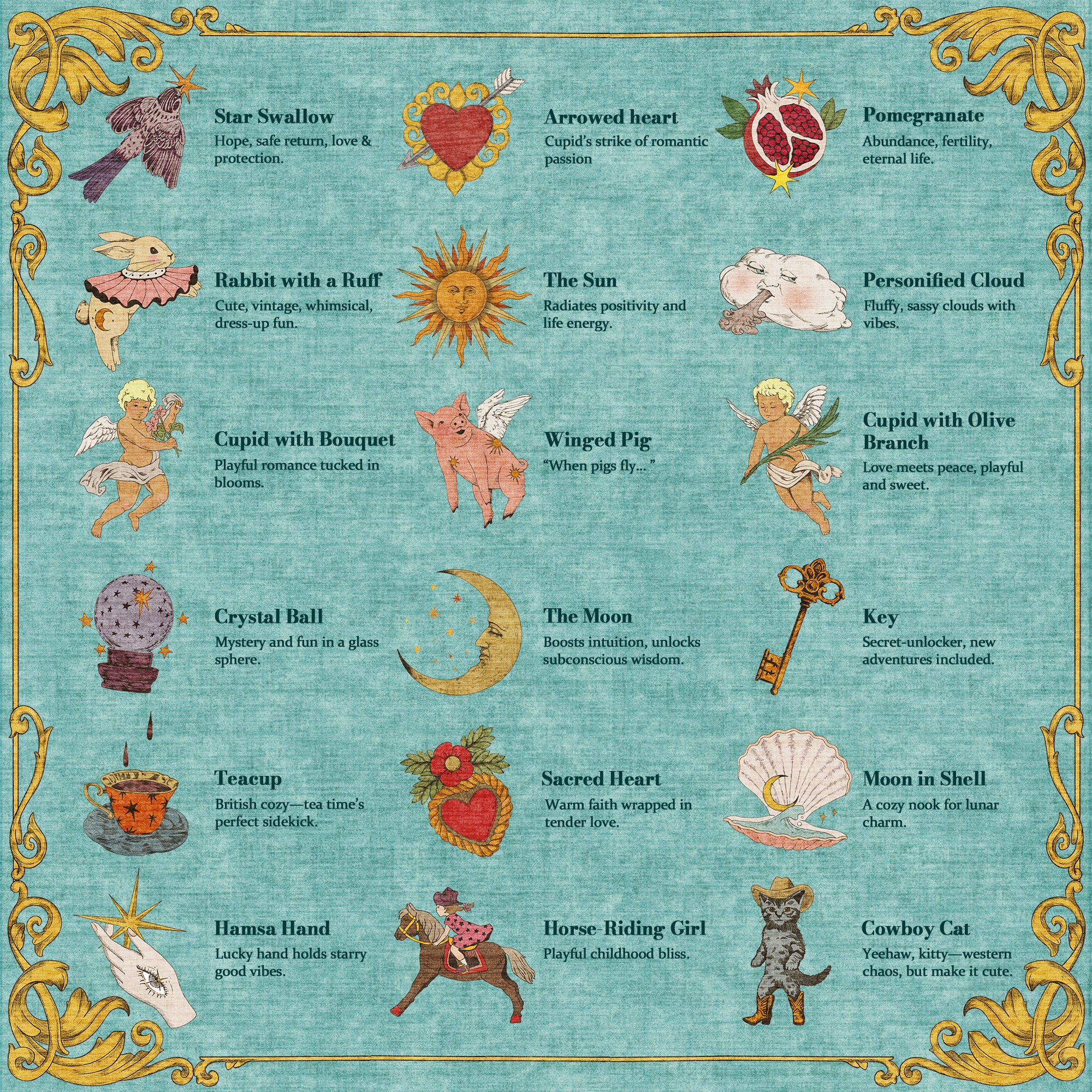 Fortune Turquoise Rug