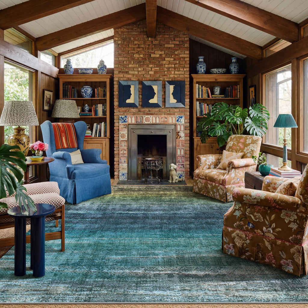 Oslo Teal Rug