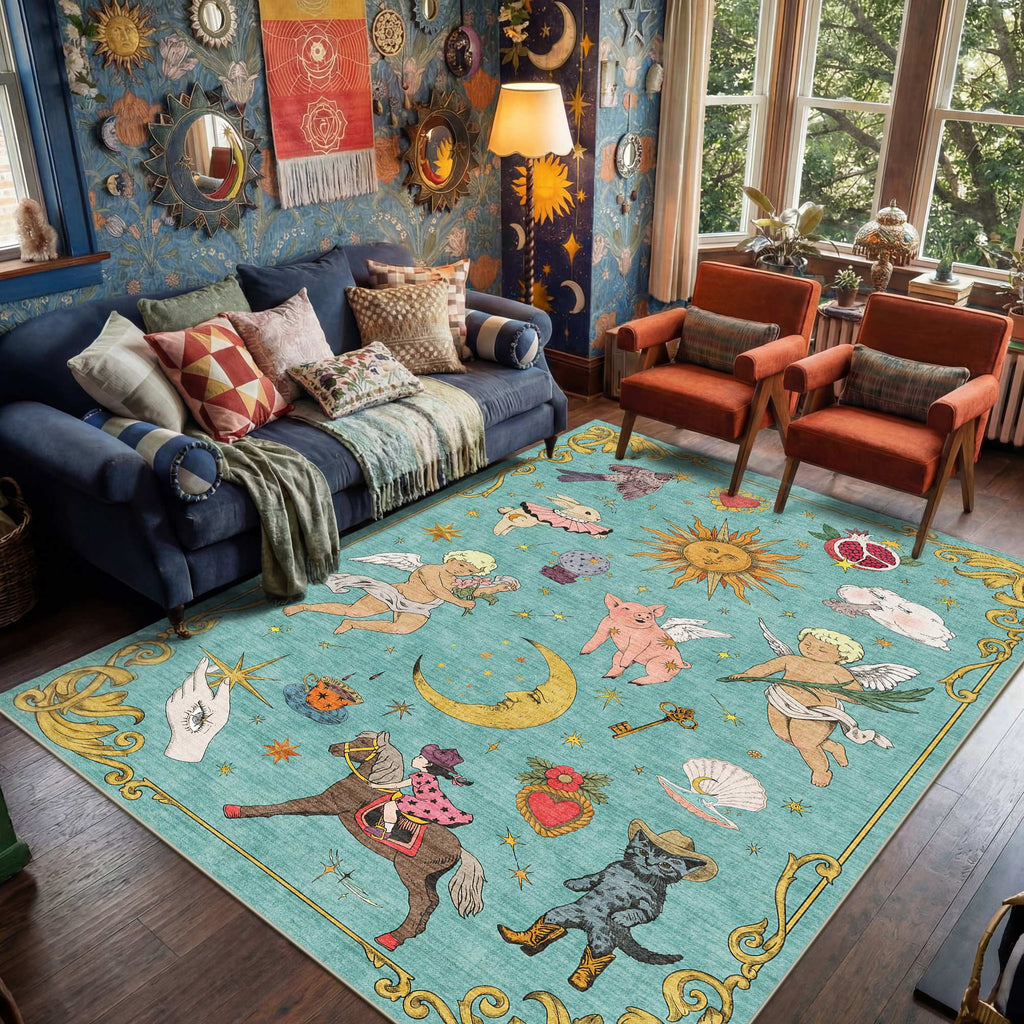 Fortune Turquoise Rug