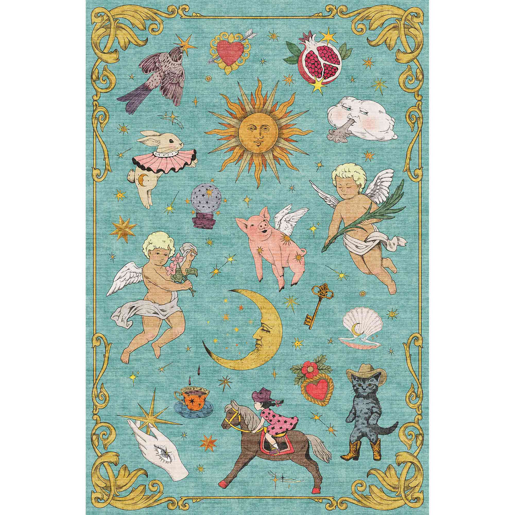 Fortune Turquoise Rug